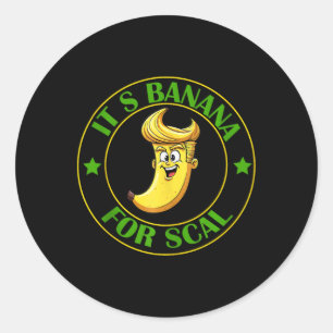Sticker Rond Ses bananes (pour l'échelle) Starship Trump Banana