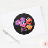 Sticker Rond Sesame Street de meilleurs amis (Enveloppe)