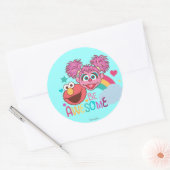 Sticker Rond Sesame Street | Elmo & Abby - Soyez génial (Enveloppe)