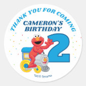 Sticker Rond Sesame Street Elmo Chugga Chugga Two Two (Devant)