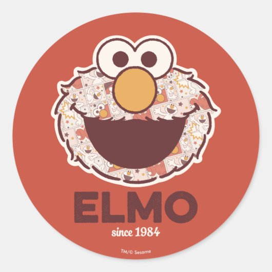 Sticker Rond Sesame Street | Elmo depuis 1984 (Devant)