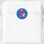 Sticker Rond Sesame Street | Elmo & Tango en course (Sac)