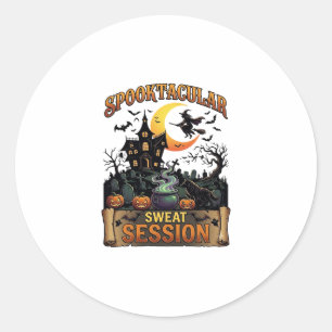 Sticker Rond Session de sudation Spooktacular Maison hantée Sor