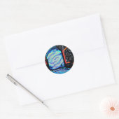 Sticker Rond Seul avec l'abîme brillant (Enveloppe)