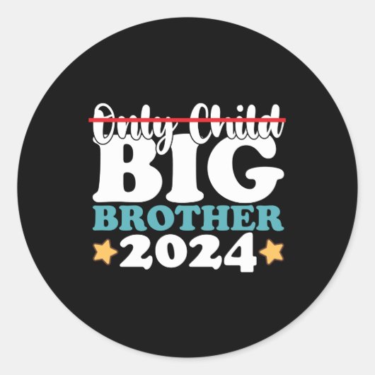 Sticker Rond Seul Enfant Big Brother 2024 Promu À (Devant)