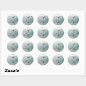Sticker Rond Seul – Équilibre silencieux (Feuille)