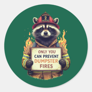 Sticker Rond Seul Vous Pouvez Prévenir les Incendies de Contene