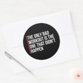 Sticker Rond Seule Citation De Salle De Fitness Incorrecte (Enveloppe)