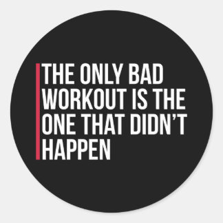 Sticker Rond Seule Citation De Salle De Fitness Incorrecte