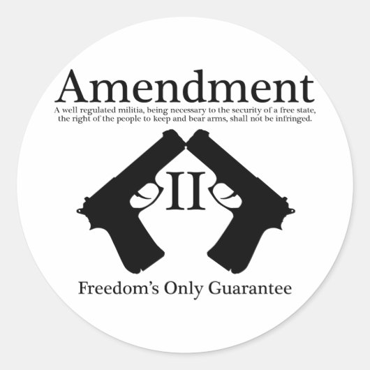 Sticker Rond Seule garantie de liberté (Devant)