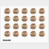 Sticker Rond Seulement Peachy (Feuille)