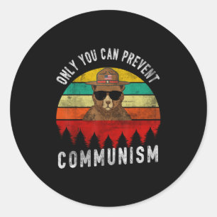 Sticker Rond Seulement Vous Pouvez Empêcher Le Communisme Russe