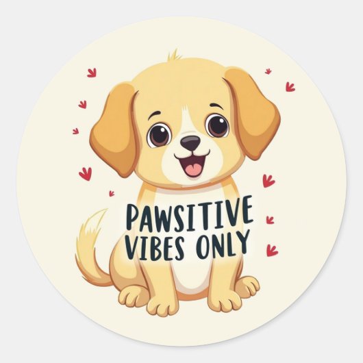 Sticker Rond Seules bonnes pattes (Devant)