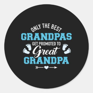 Sticker Rond Seuls Les Meilleurs Grandpas Sont Promus À Grand G
