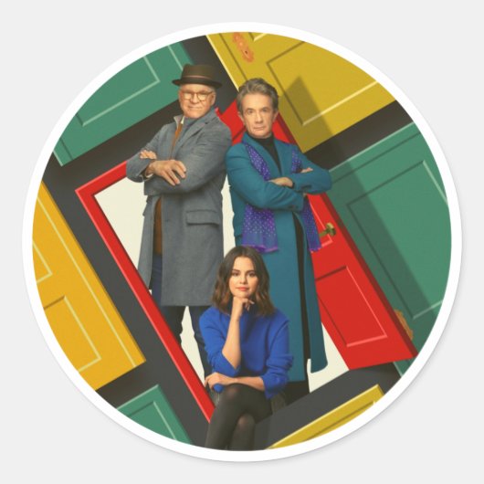 Sticker Rond Seuls Les Meurtres Dans Le Trio OMITB Du Bâtiment (Devant)