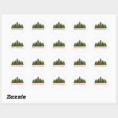 Sticker Rond Seven Christmas Trees (Feuille)