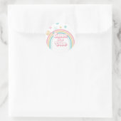 Sticker Rond Seven est Vibe Retro Summer Rainbow (Sac)