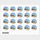 Sticker Rond Seychelles (Feuille)