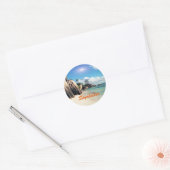 Sticker Rond Seychelles (Enveloppe)