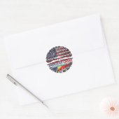 Sticker Rond Seychelles American États-Unis Tree Roots (Enveloppe)