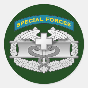 Sticker Rond SF Q-tab et badge de la Médic de combat