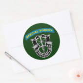 Sticker Rond SF Q-tab et DUI - de oppresso liber (Enveloppe)