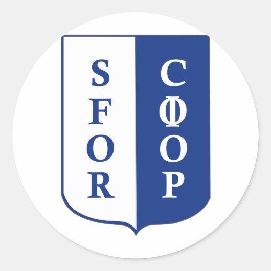 Sticker Rond SFOR Bosnie (Devant)