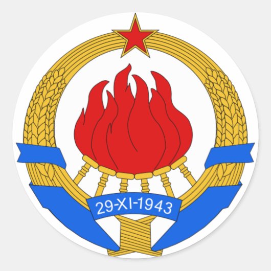 STICKER ROND SFRJ (Devant)