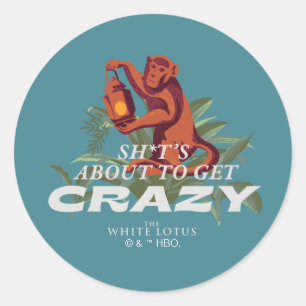 Sticker Rond Sh*t est sur le point de devenir fou - Le Lotus Bl