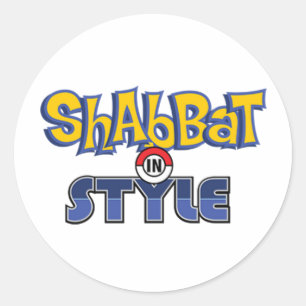 Sticker Rond Shabbat Style