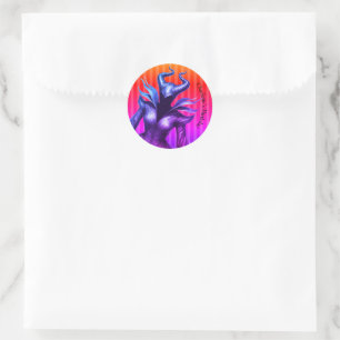 Sticker Rond Shadow Ball Dark Fantasy Party Tasse en papier v