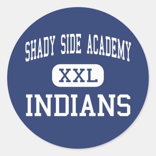Sticker Rond Shady Side Academy Indiens Middle Pittsburgh (Devant)