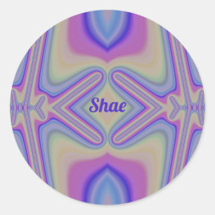 Sticker Rond SHAE ~ Pastel Shades Fractal ~ Personnalisé