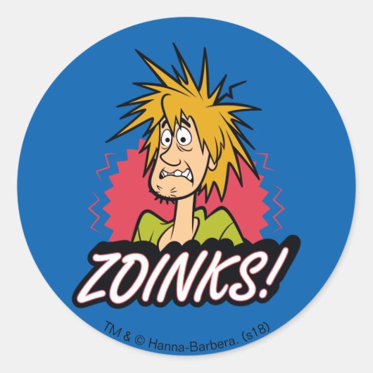 Sticker Rond Shaggy "Zoinks !" graphic (Devant)