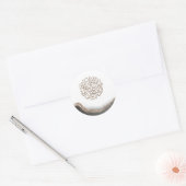 Sticker Rond Shahada Arabe Calligraphie, art islamique Marbre (Enveloppe)