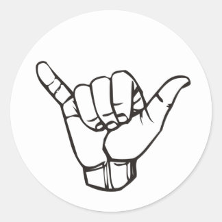 STICKER ROND SHAKA ASL