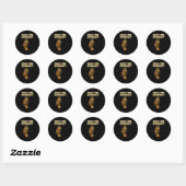 Sticker Rond Shake Time - Funny Bodybuilding Gym - Protein Shak (Feuille)