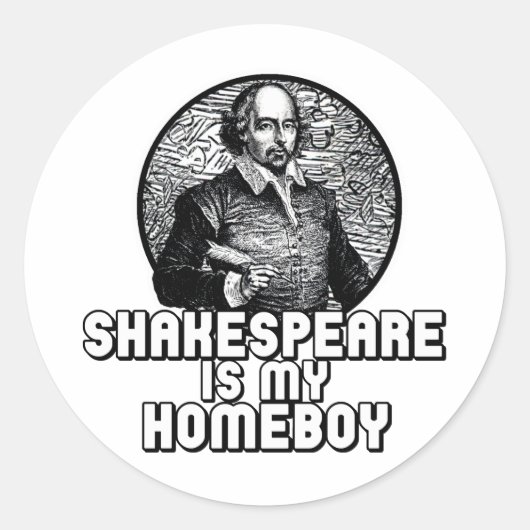 Sticker Rond Shakespeare Est Mon Enfant (Devant)