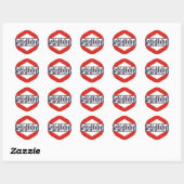 Sticker Rond Shalom (Feuille)