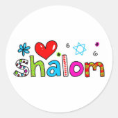 Sticker Rond Shalom (Devant)