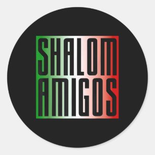 Sticker Rond Shalom Amigos