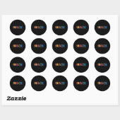 Sticker Rond Shalom coloré (Feuille)