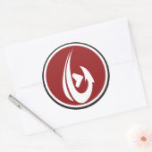 Sticker Rond ShamHook rouge (Enveloppe)