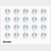 Sticker Rond Shampooing Lash Purple Parties scintillant Eyes Pa (Feuille)