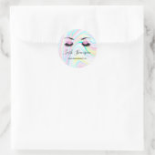 Sticker Rond Shampooing Lash Purple Parties scintillant Eyes Pa (Sac)