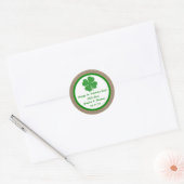 Sticker Rond Shamrock & Burlap St. Patrick's Day (Enveloppe)