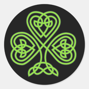 Sticker Rond Shamrock celte