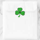 Sticker Rond shamrock celte à 3 feuilles (Sac)