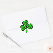 Sticker Rond shamrock celte à 3 feuilles (Enveloppe)