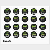 Sticker Rond Shamrock Croiseur Monster Camion St Patrick's Day (Feuille)